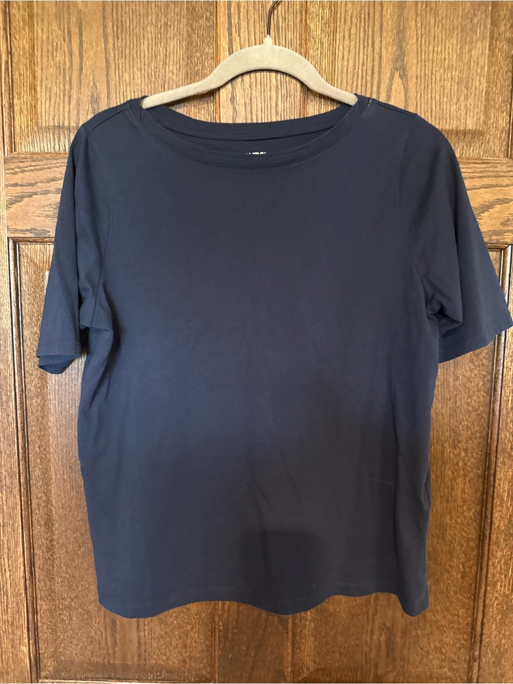 Lands End Classic Women's Navy Short Sleeve T-shirt Top Medium